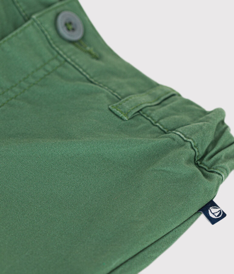 Pantal&oacute;n corto de sarga para beb&eacute; verde