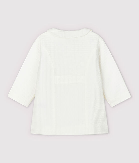 Chaqueta de vestir de urdimbre y trama de bebé niña blanco MARSHMALLOW