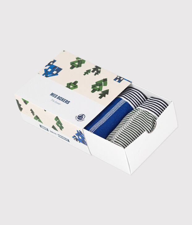 Juego de 3 b&oacute;xers de algod&oacute;n caba&ntilde;a para ni&ntilde;o multicolor