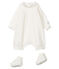 Conjunto de mono y patucos para bebé de tela de mantilla blanco MARSHMALLOW