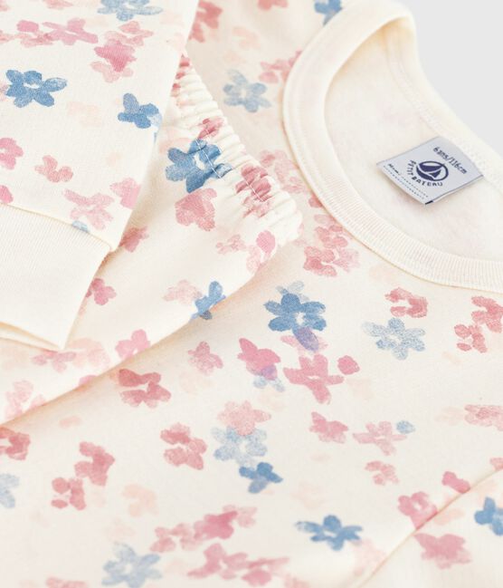 Pijama infantil de felpa con estampado de flores MILK/ MULTICO
