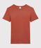 Camiseta ICÓNICA de punto «cocotte» de algodón orgánico para mujer marron OMBRIE