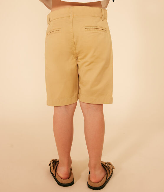 Bermudas de tela de algodón para niño beige FACILE