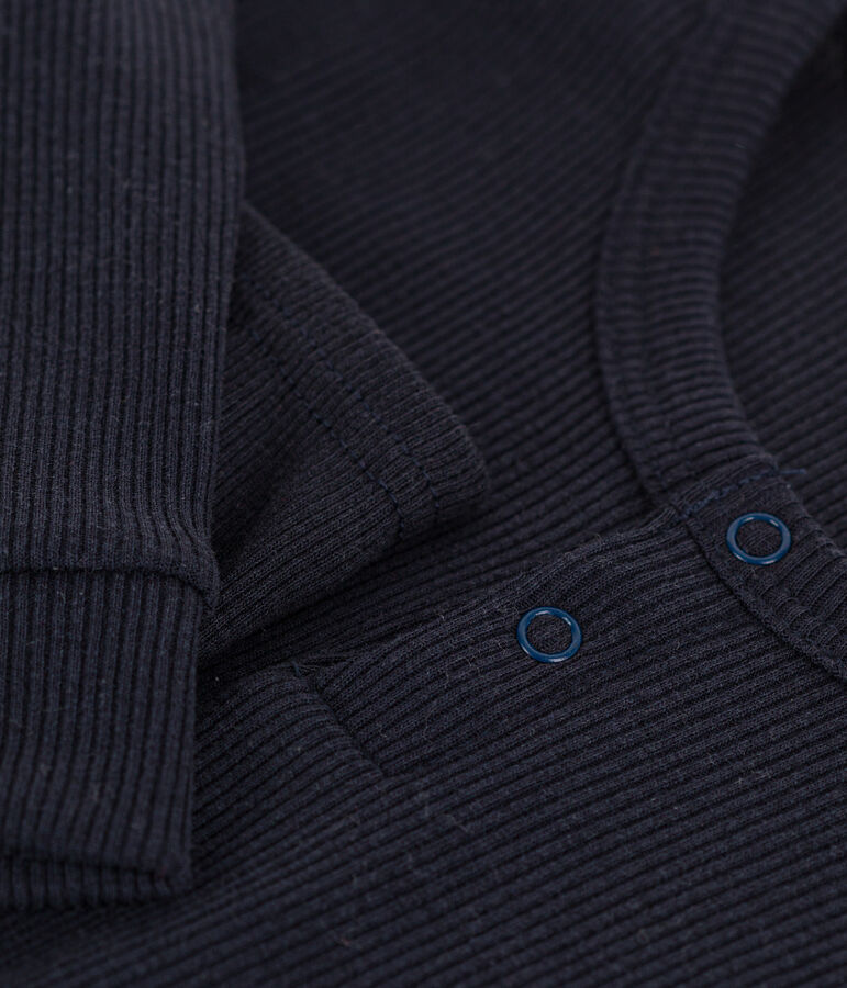 Pijama liso de algod&oacute;n y lyocell para ni&ntilde;o/ni&ntilde;a azul