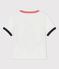 Camiseta de manga corta con motivo de algodón ecológico de bebé blanco MARSHMALLOW
