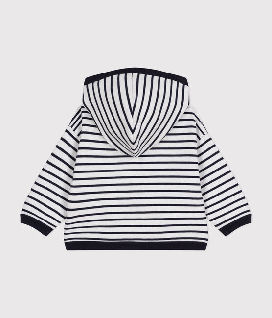 Sudadera con capucha para bebé blanco MARSHMALLOW/azul SMOKING