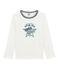Camiseta de manga larga para niño blanco MARSHMALLOW
