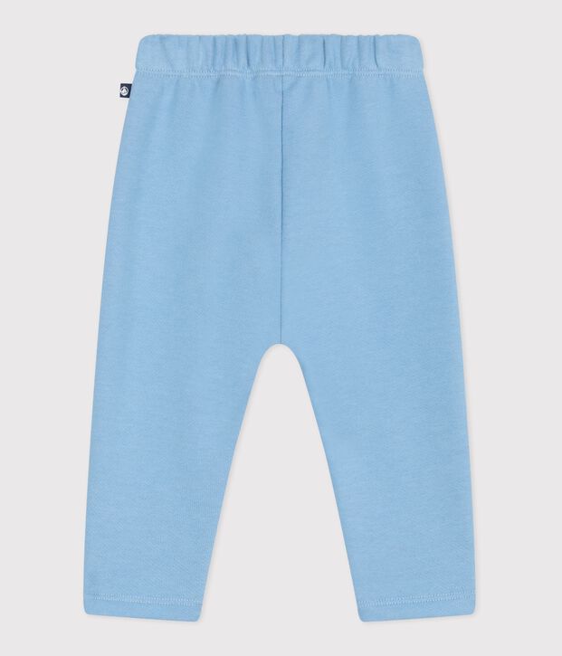 Pantal&oacute;n de jogging liso de algod&oacute;n para beb&eacute; azul