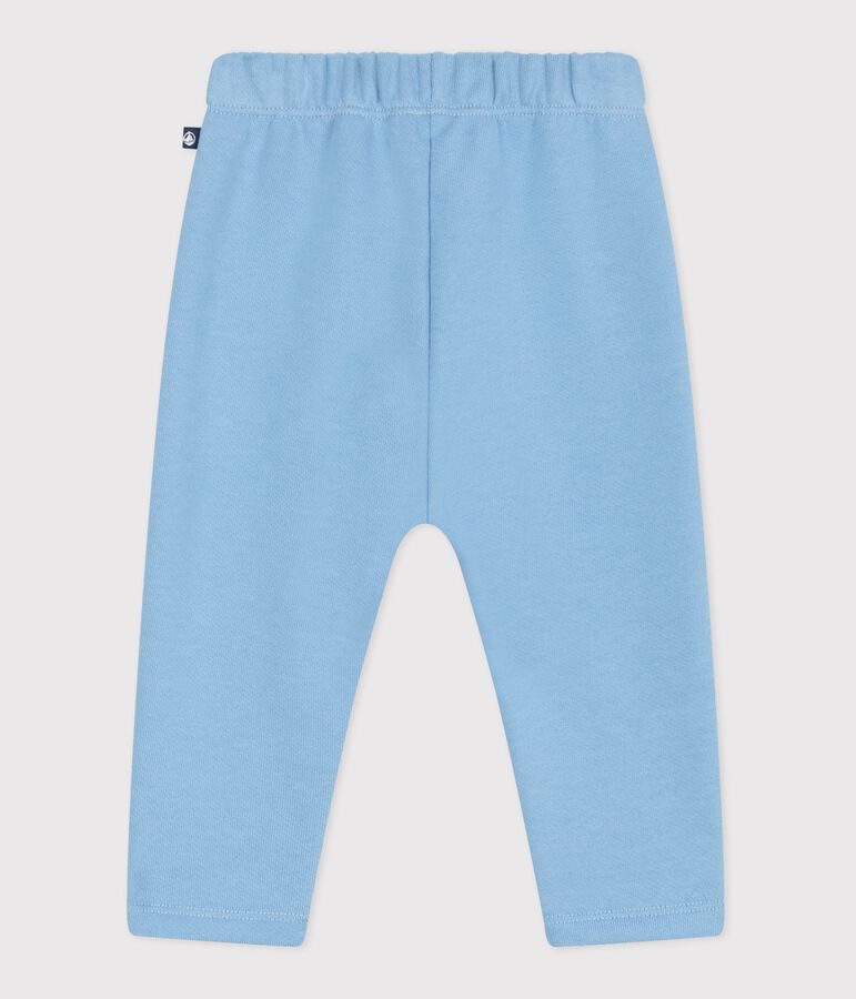 Pantal&oacute;n de jogging liso de algod&oacute;n para beb&eacute; azul FLO