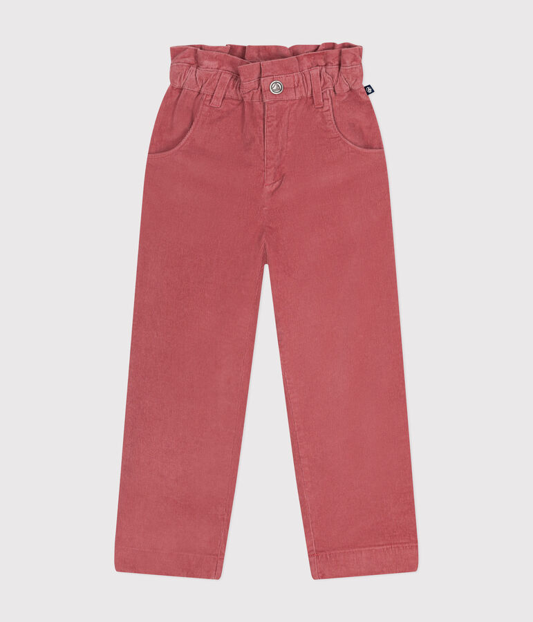 Pantal&oacute;n de terciopelo para ni&ntilde;a rosa