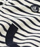 Sweat zippé garçon en jersey lourd beige COQUILLE/azul SMOKING