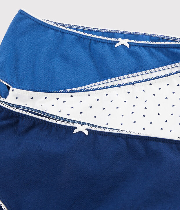 Juego de 3 culottes con minicorazones para ni&ntilde;a multicolor