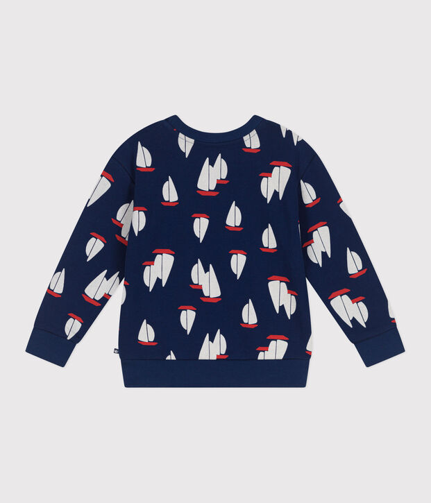Sudadera infantil de algod&oacute;n con estampado azul/multicolor