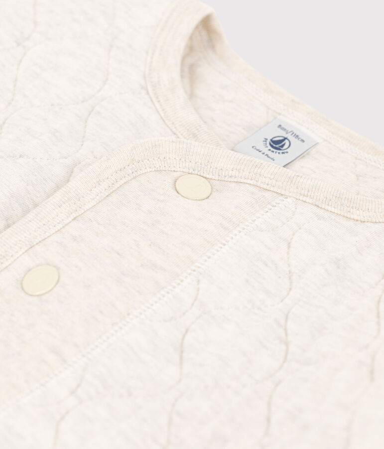 C&aacute;rdigan de t&uacute;bico para ni&ntilde;a beige