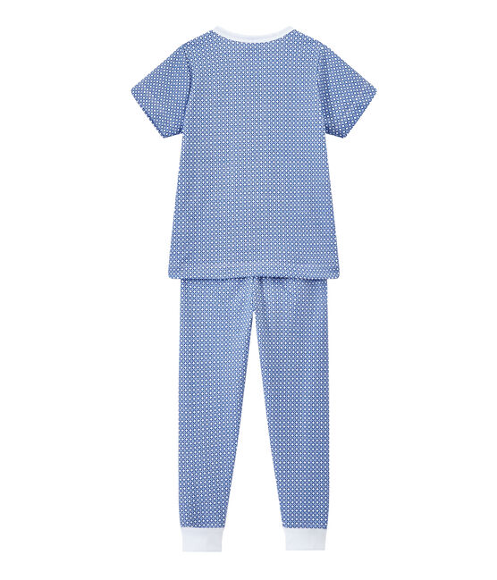 Pijama de manga corta en túbico para niño blanco ECUME/azul PERSE