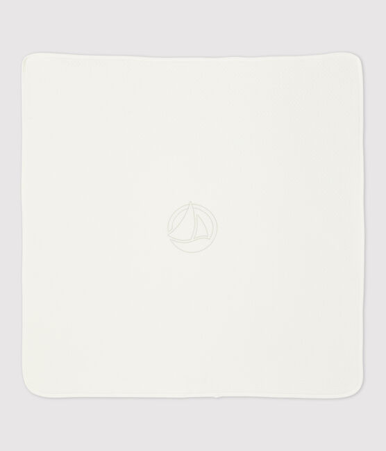 Manta de algodón orgánico de bebé blanco MARSHMALLOW