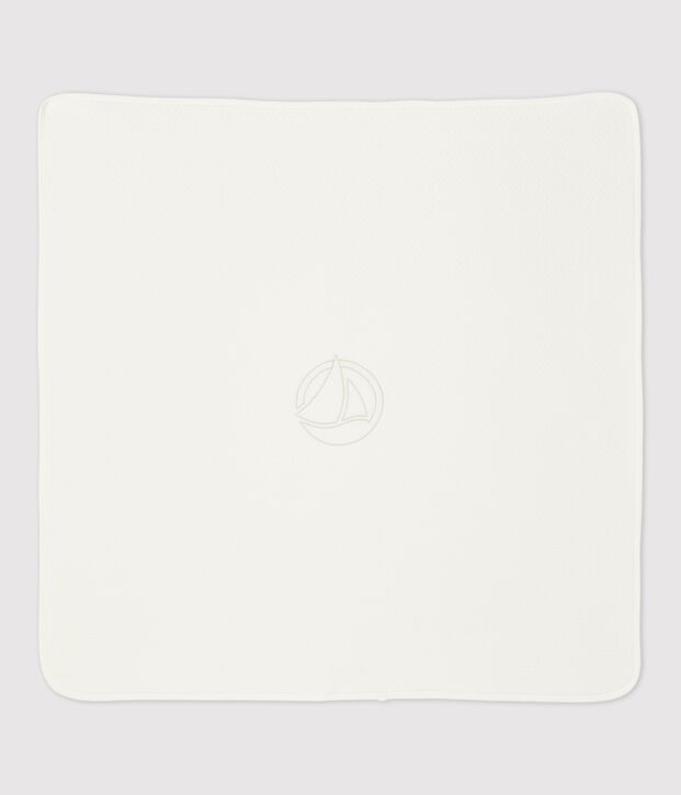 Manta de algod&oacute;n org&aacute;nico de beb&eacute; blanco