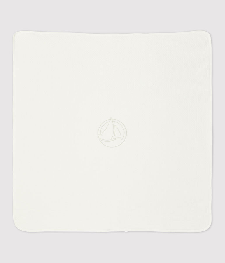 Manta de algod&oacute;n org&aacute;nico de beb&eacute; blanco