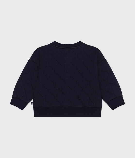 Chaqueta de punto de túbico acolchado para bebé azul SMOKING