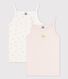Juego de 2 camisas de tirantes de soles de algodón orgánico de niña