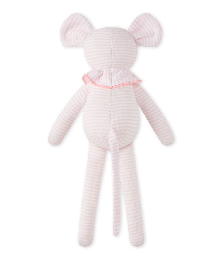 Doudou ratita con la milrayas rosa VIENNE/blanco ECUME CN