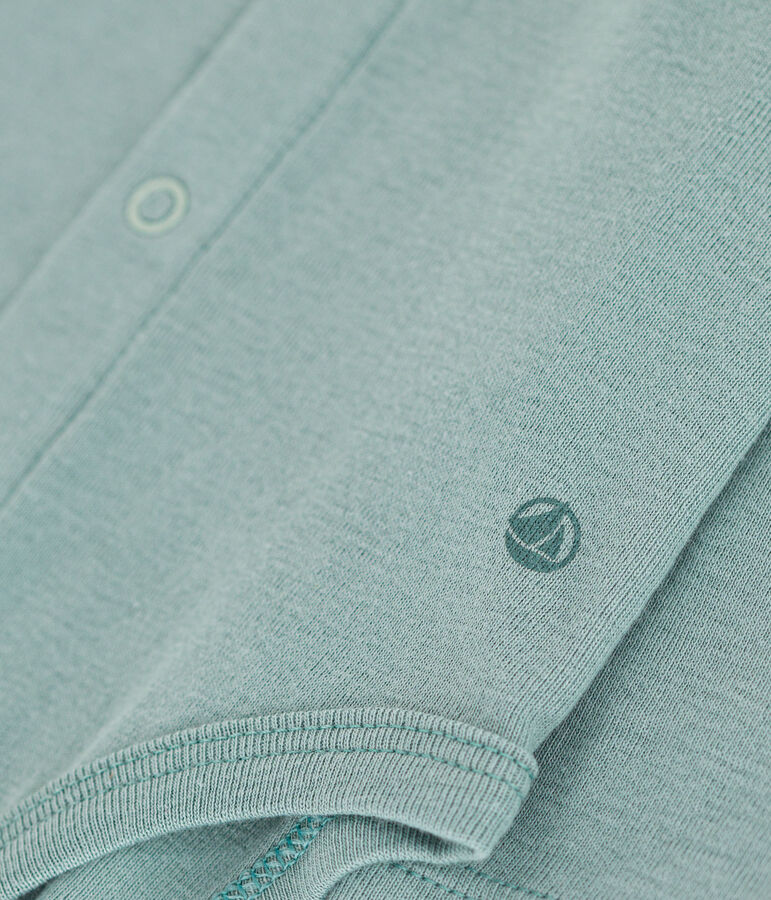 Body de manga larga con cuello de algod&oacute;n de beb&eacute; verde