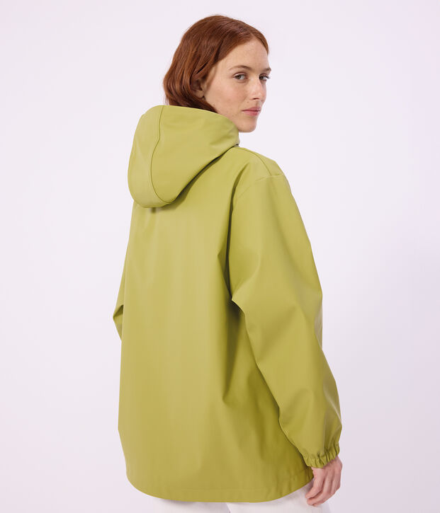 Chubasquero corto para mujer verde