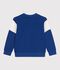 Sudadera infantil de algod&oacute;n azul/crudo