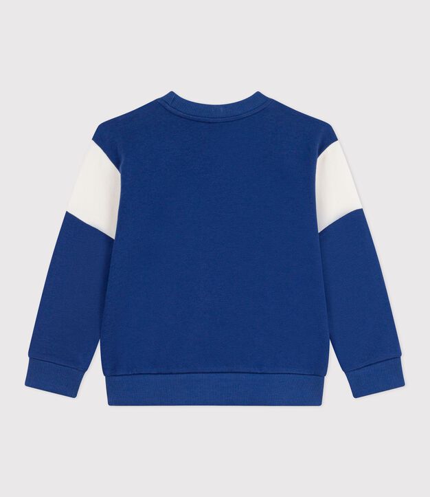 Sudadera infantil de algod&oacute;n azul/crudo