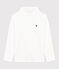 Camiseta infantil de cuello alto de algodón blanco MARSHMALLOW