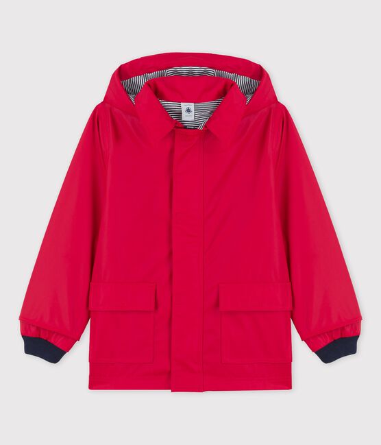 CHUBASQUERO ICÓNICO RECICLADO DE NIÑA/NIÑO rojo TERKUIT