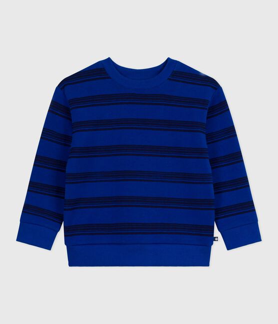 Sudadera infantil unisex de algodón a rayas azul OLYMPIC+SOIR