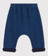 Pantalón sarouel de muletón efecto denim para bebé