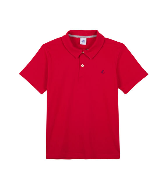 Polo infantil para niño rojo TERKUIT