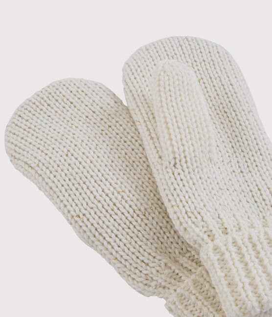 Manoplas para niña blanco MARSHMALLOW/amarillo OR