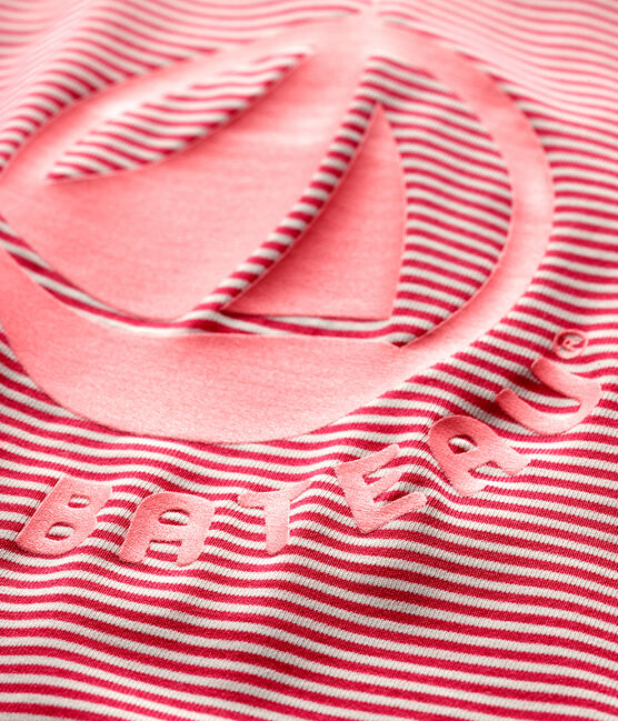 Mono ecorresponsable para bebé niña/niño rosa GEISHA/blanco MARSHMALLOW
