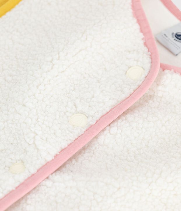Chaleco infantil liso de borreguito MILK