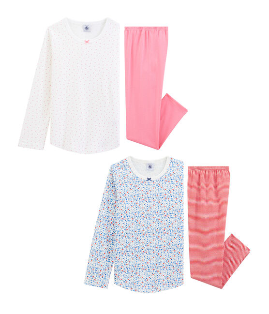 Dúo de pijamas de punto de niña variante 1