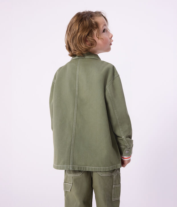 Chaqueta infantil lisa de algod&oacute;n OLIVINE