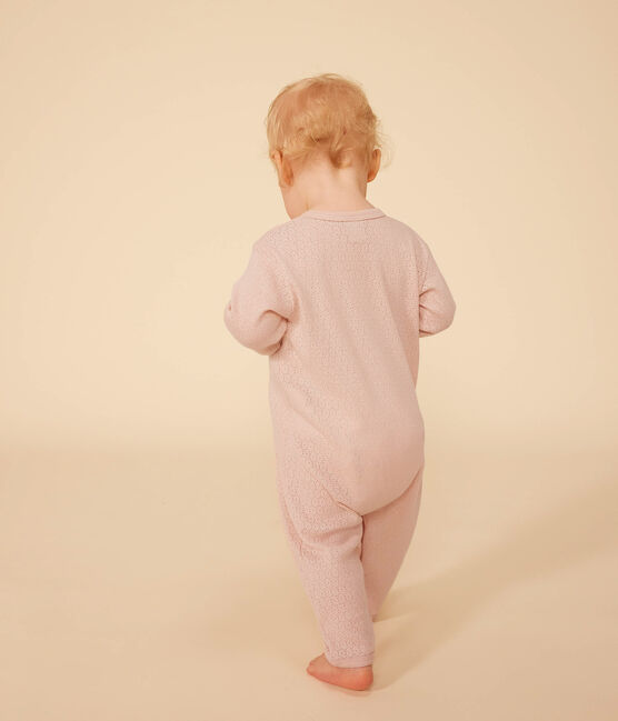 Pijama sin pies de algodón para bebé rosa SALINE