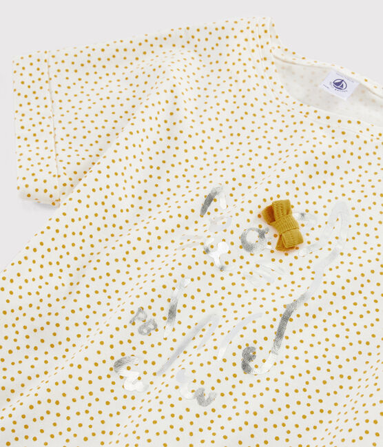 Camiseta estampada de niña blanco MARSHMALLOW/amarillo BOUDOR