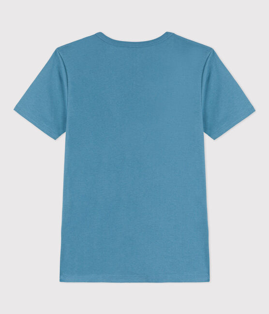 Camiseta L'ICONIQUE de algodón con cuello de pico para mujer azul LAVIS