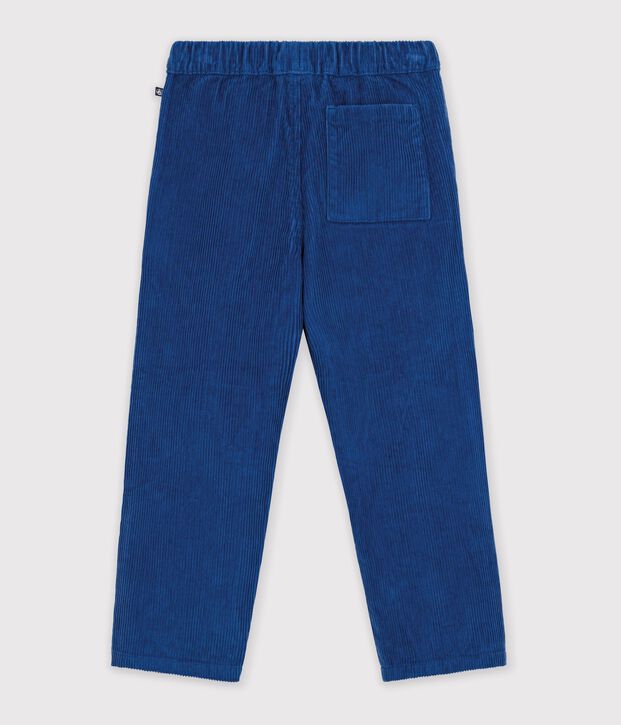 Pantal&oacute;n recto de terciopelo azul