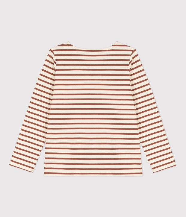 Marinera de algod&oacute;n para mujer crudo/marron