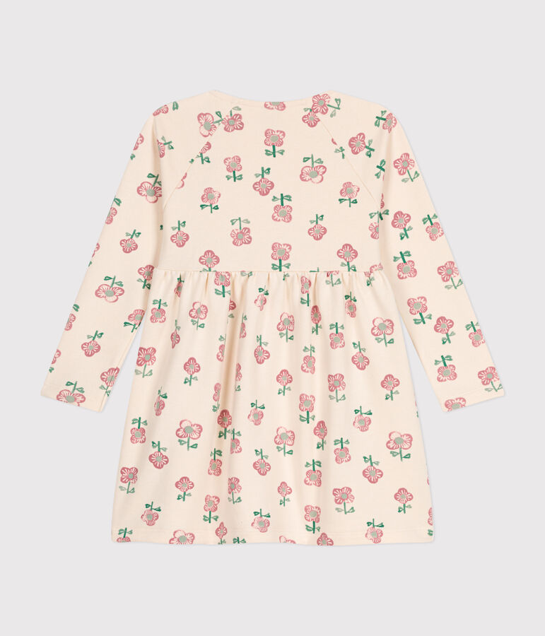 Vestido de manga larga de felpa para ni&ntilde;a blanco AVALANCHE/ MULTICO