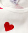 Pijama infantil con corazones de felpa blanco MARSHMALLOW/rojo TERKUIT