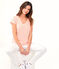 Camiseta de lino para mujer rosa PATIENCE