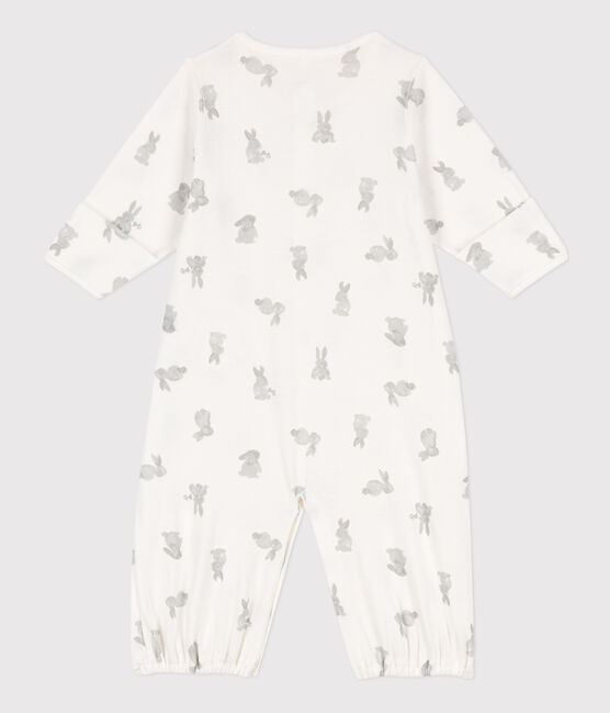 Mono saco de algodón estampado blanco MARSHMALLOW/gris GRIS