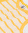 Mono corto de punto de canalé a rayas para bebé amarillo AVALANCHE/blanco DAISY