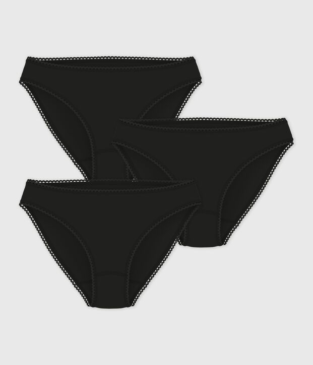 Pack de braguitas de mujer en algod&oacute;n y elastano. multicolor